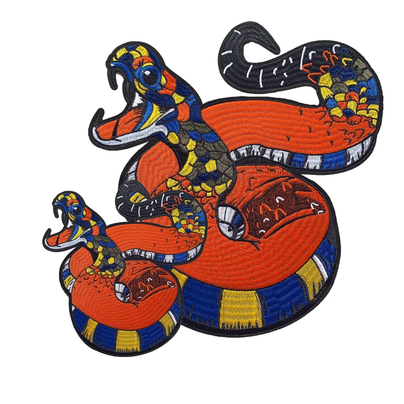 

Wholesale Patches Cartoon animal Snake Embroidery Patches Decorative Badges Patches For Clothing Iron on patches