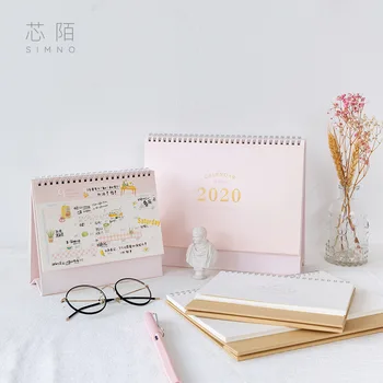 

2020 nian Creative Simple Hipster Calendar Desktop Ornaments Notebook-Small Calendar Notebook