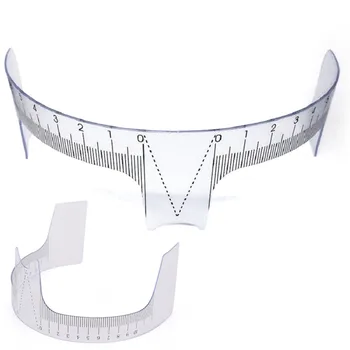 

1PC Reusable Semi Eyebrow Guide Ruler Microblading Calliper Stencil Makeup Permanent Eyebrow Ruler Eye Brow Measure Tool