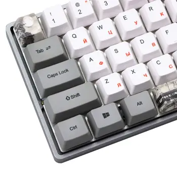 

73 key Ink Dye-Sublimation Keyboard Keycaps PBT OEM Profile Russian Keycap GH60
