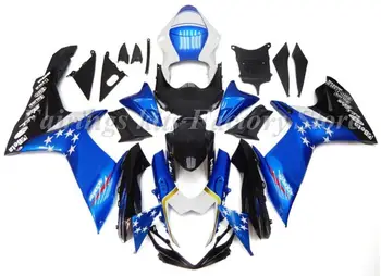 

4 Gifts New ABS Motorcycle Fairing Kit Fit for Suzuki GSX-R600 GSX-R750 K11 2011 2012 2013 2014 2015 2016 Cool Blue Black