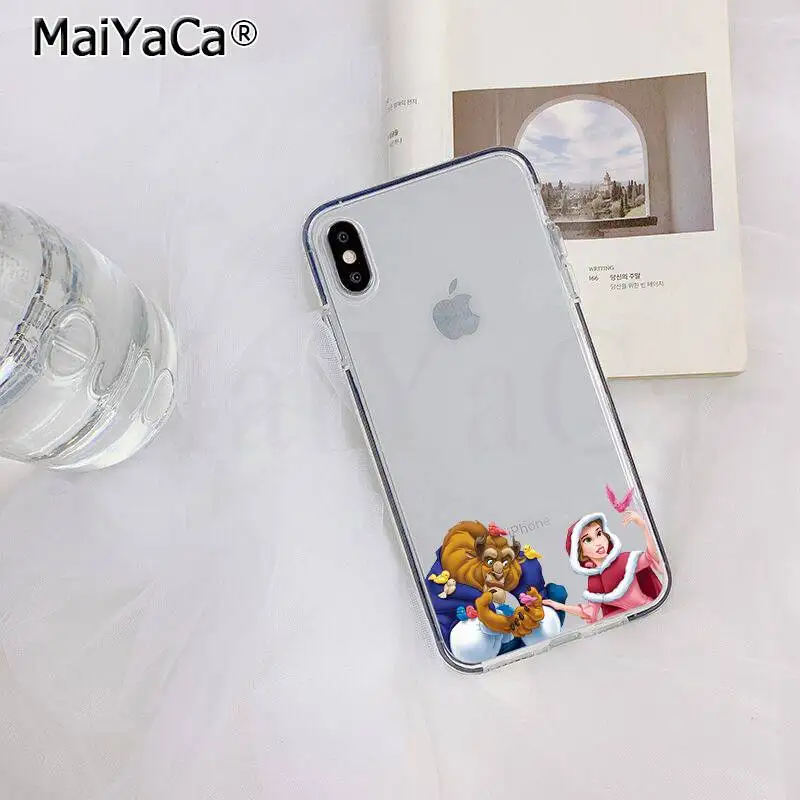 A11 MaiYaCa beauty Beast Rose Princess прозрачный мягкий чехол для телефона для iPhone 11 pro XS MAX 8 7 6 6S Plus X 5 5S SE XR - Цвет: A11