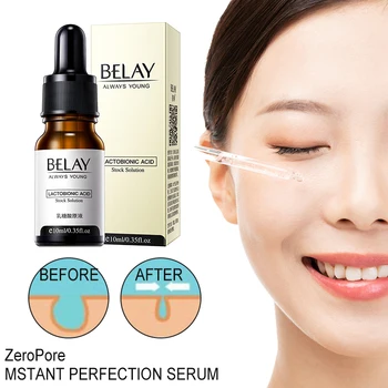 

Zero Pore Face Serum Lactobionic Essence Acid For Anti-Aging/Wrinkle Face Essence 10ml Moisturizing Rejuvenates Face Care TSLM1