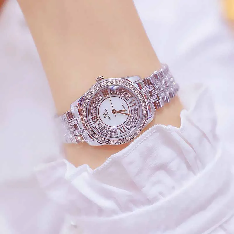 Женские кварцевые часы relojes para mujer модные с бриллиантами для подарка девушке