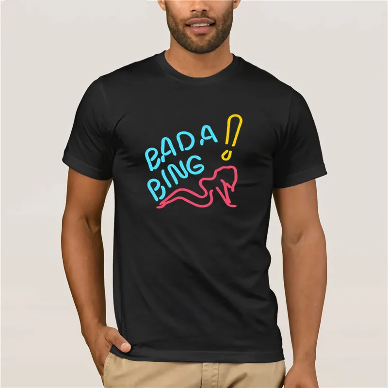 Модная мужская футболка с принтом коротким рукавом Bada Bing Strip Клубная