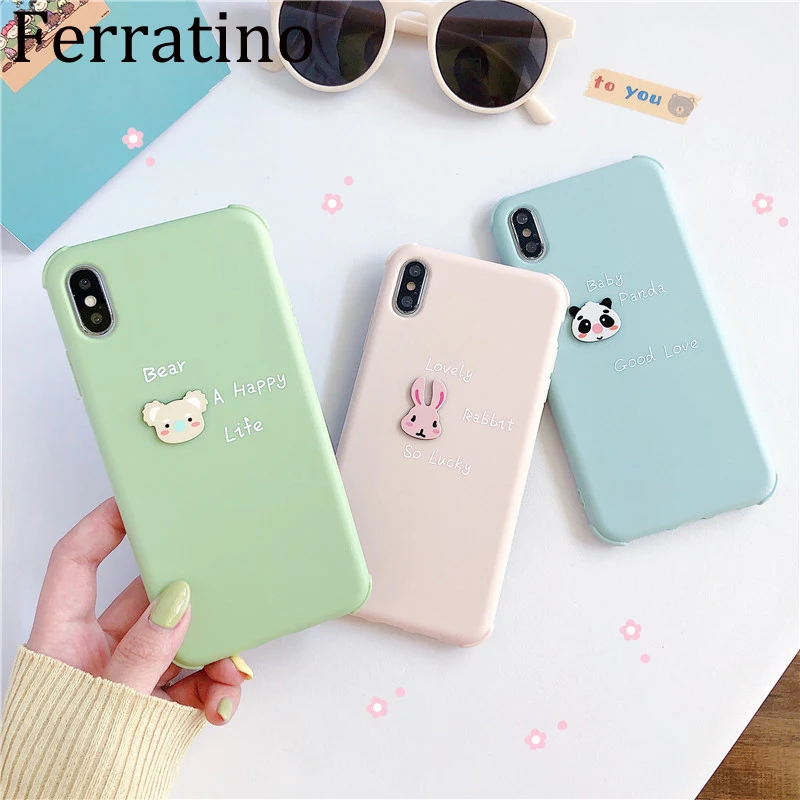 

Cute Koala Panda Phone Case For iPhone XS Max XR X 7 8 Plus 6 6s Plus Matte Soft Silicone Airbag Shockproof Back Cover Coque
