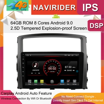 

Built in 4G Lte car Intelligent navigation tape recorder 9.0 android car gps radio multimedia player for mitsubishi PAJERO 2012