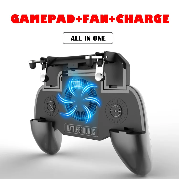  SR Mobile Gaming GamePad Cooler Cooling Fan Fire PUBG Mobile Game Controller Gamepad Joystick Metal