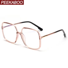 Peekaboo черные TR90 большие очки Квадратные женские прозрачные линзы