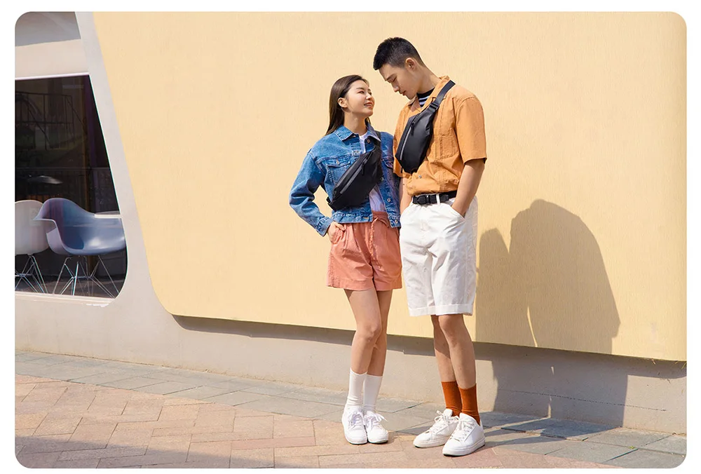 Original Xiaomi Multifunctional Sports Leisure Chest Bag YKK Smooth Zipper Waterproof Surface 2.25L Large space Fashion Belt Bag (17)