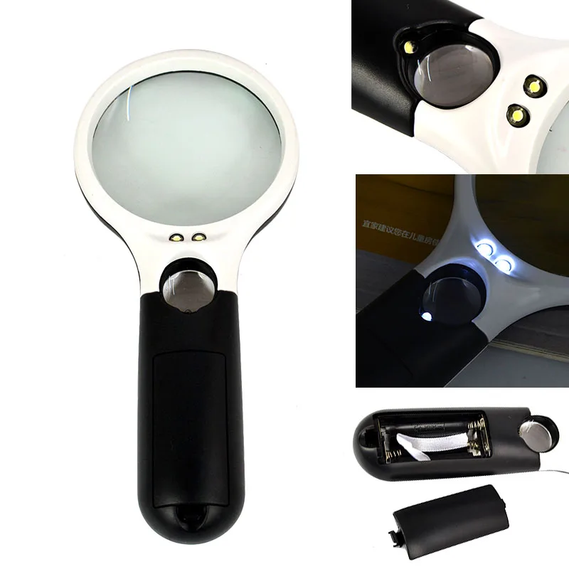 The Classic Magnifying Glass 3 with Powerful 5X Magnification - Metal Frame