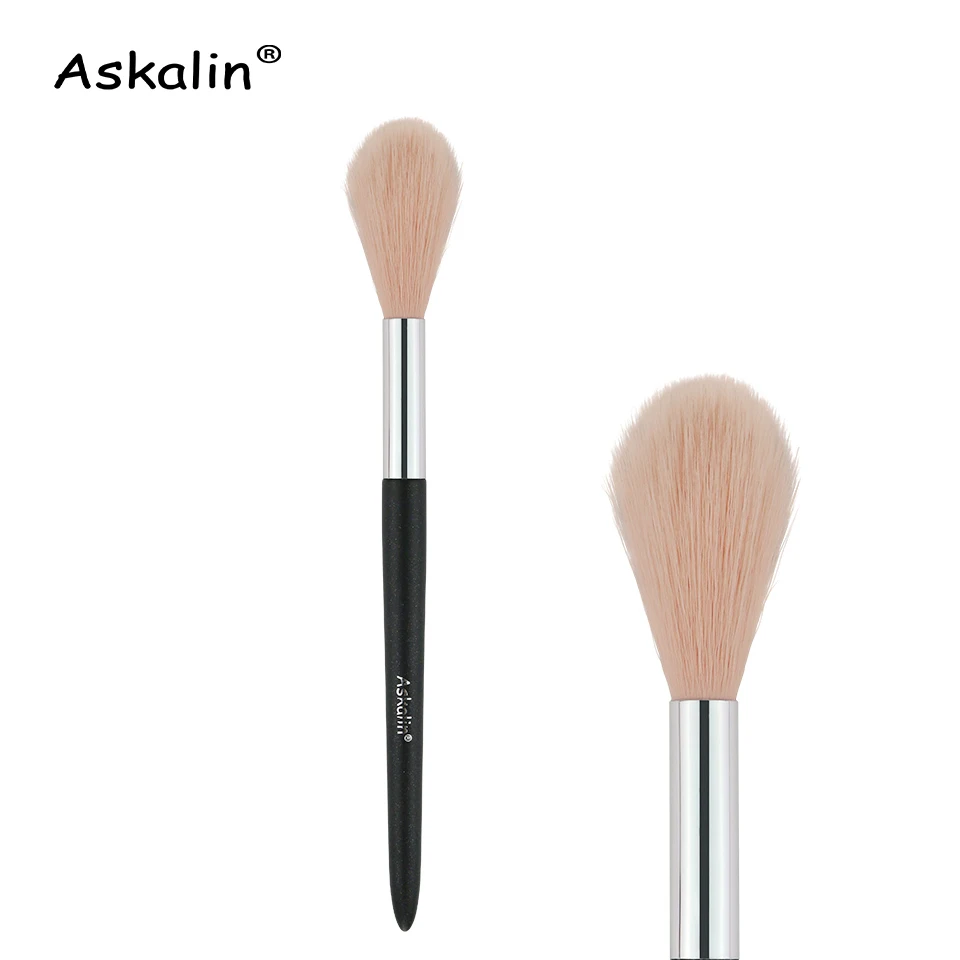 Askalin 1 шт., Профессиональная Кисть для макияжа, нано Шерстяное волокно, румяна, матовая черная ручка, пушистые розовые волосы, кисть для путешествий