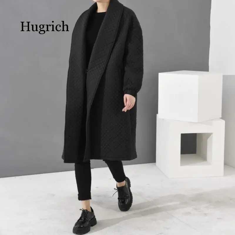 2020 European Highest Quality Jacket Autumn Women Large Size Long Loose Black Windbreaker Trench Coat