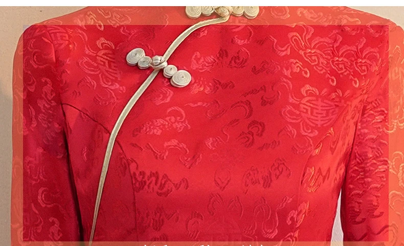 Сексуальное китайское платье Ципао женское длинное свадебное красное Cheongsam кружевное платье Восточный стиль платья традиционное вечернее платье