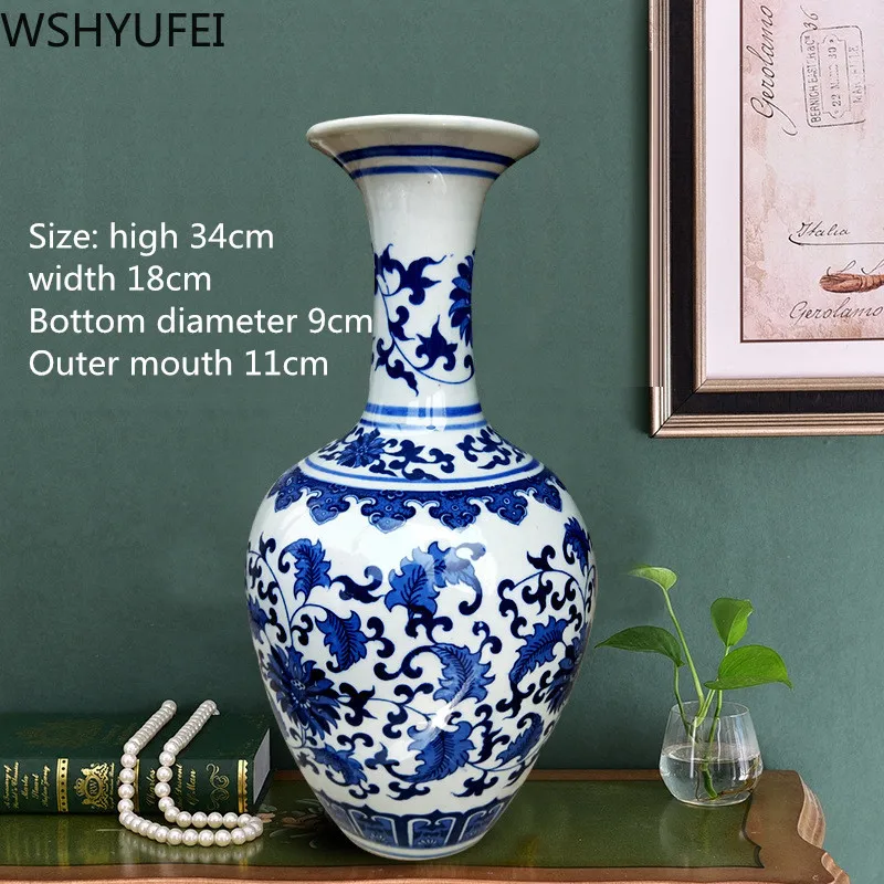 Jingdezhen Porcelana Cerámica China Cerámica Azul Y Blanca, Jarrón De