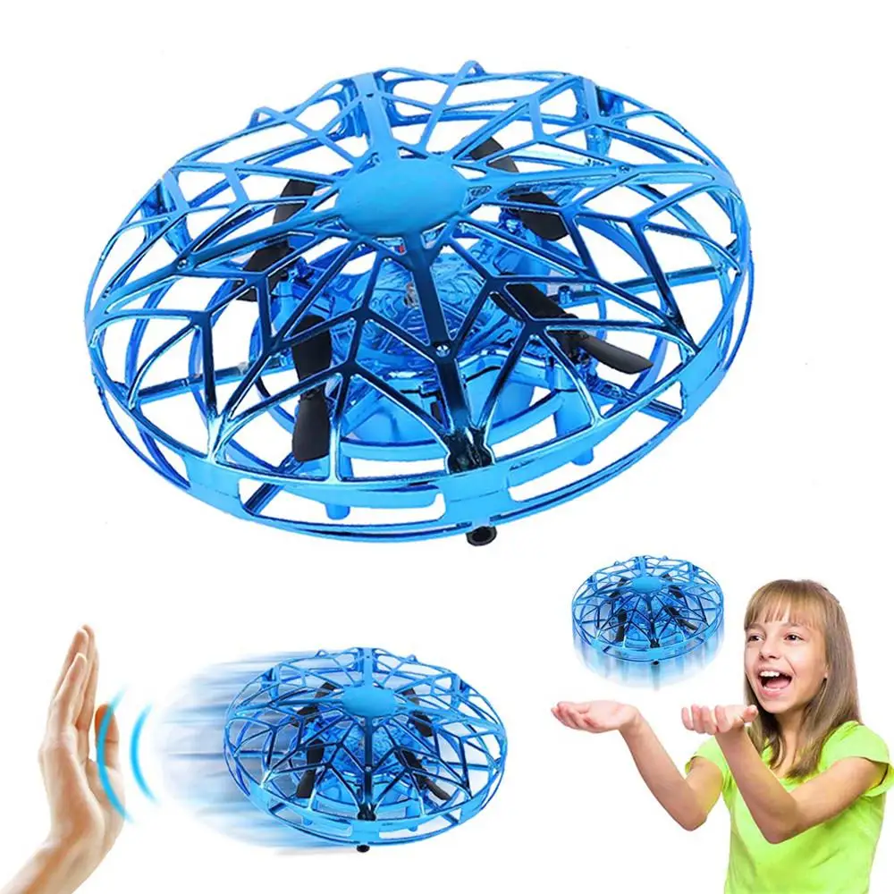 

Hand Operated Drones for Kids Mini Induction Four-axis Aircraft RC Helicopter UFO Flying Ball Infrared Ray Control Kids Toys