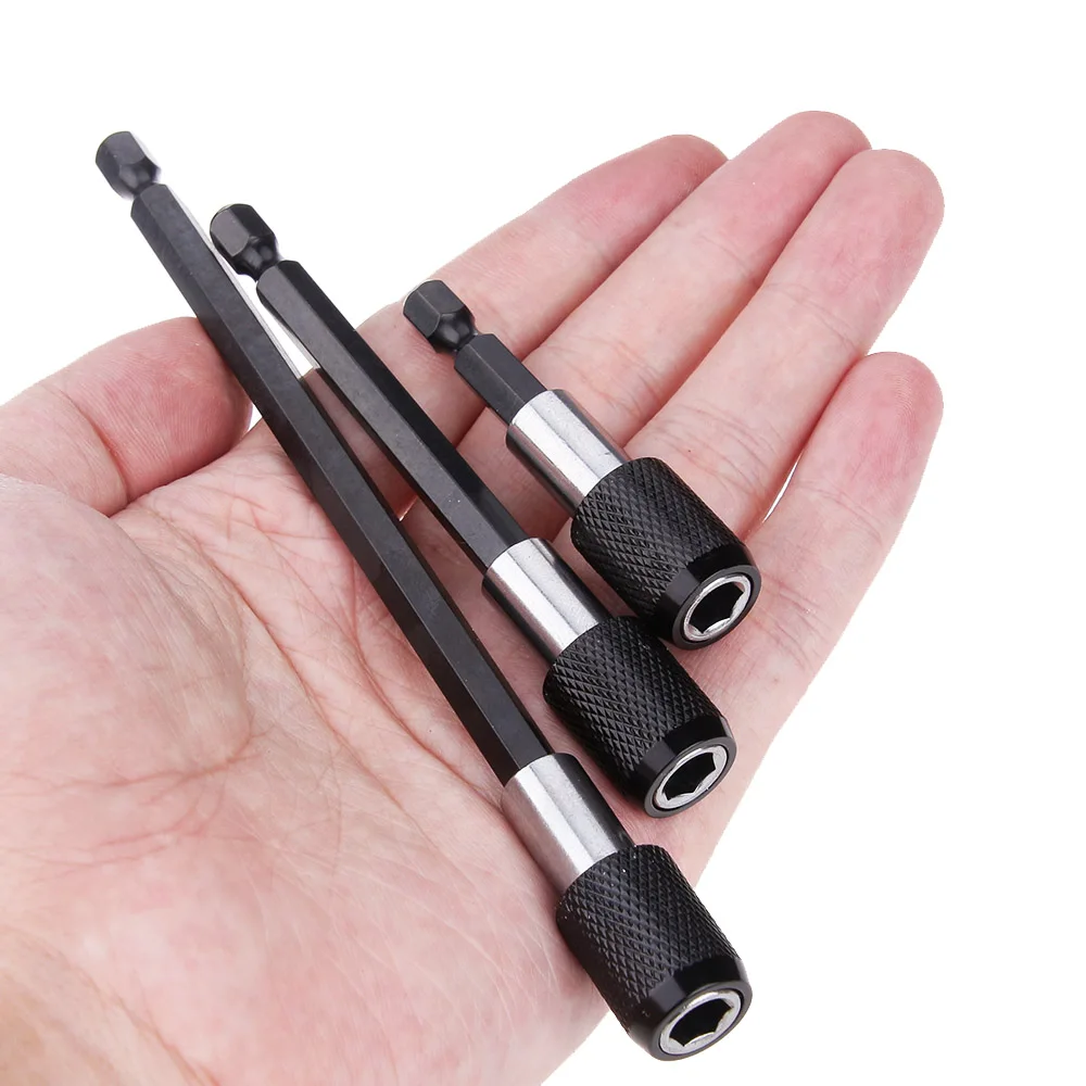 1/4 Inch Hex Shank Quick Release Screwdriver Bit Holder Extension Bar 60mm 100mm 150mm