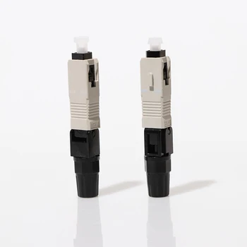 

50pcs FTTH Embedded SC Fiber Optic Connector Field Assembly Multimode Fiber Optic Quick Connector