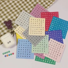 Autocollant de combinaison de chiffres Alphabet anglais 6 couleurs, autocollant de matériel de décoration pour compte à main, papeterie pour enfants