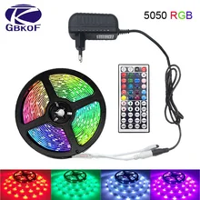 10 м 5 м 3528 5050 RGB светодиодные полосы не водонепроницаемый свет 10 м гибкий RGB светодиод лента+ Дистанционное управление+ Адаптеры питания