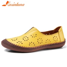 Karinluna/Новинка г.; Лидер продаж; удобная обувь без застежки; женская обувь на плоской подошве; мягкая женская обувь на плоской подошве в сдержанном стиле; большой размер 45