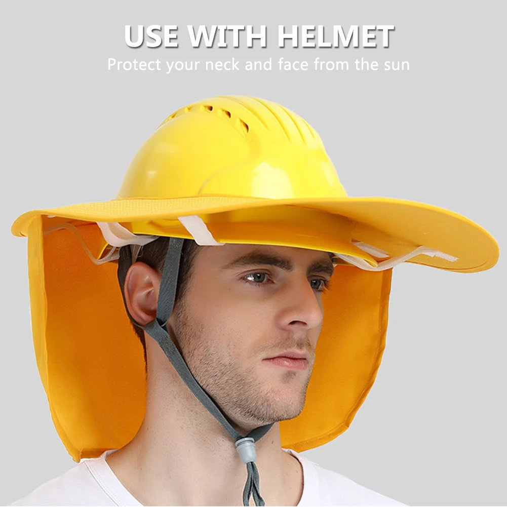 Солнцезащитная шляпа, солнцезащитный козырек с широкими полями, анти-УФ, дышащая, на открытом воздухе, полноразмерная конструкция, нетканый защитный шлем
