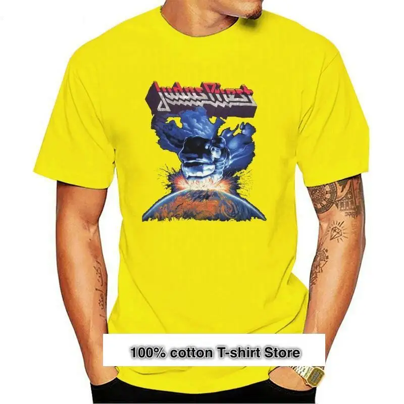 New Vintage Judas Priest Ram It Down Shove Up Shirt 2021 Large Rock Brand Cotton Men Clothing Male Slim Fit T | Мужская одежда