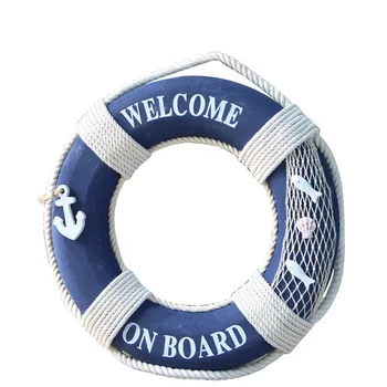 

Mediterranean Style Foam Lifebuoy Hanging Tire Decoration Bar Window Wall Decor Wall Retro Swimming Ring vintage home decor