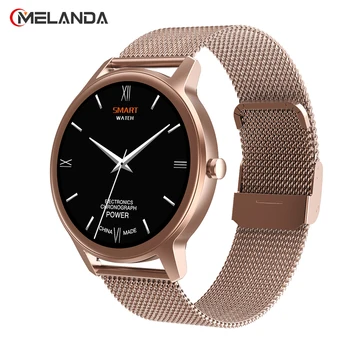 

Melanda 2020 New Smart Watch Women Men 1.3" Heart Rate Blood Pressure Monitor Fitness Tracker Smartwatch For iOS Android