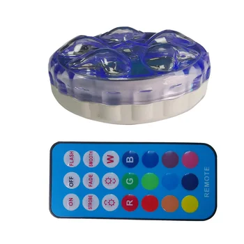 

2pcs Fish Tank Underwater Light Remote Control Color Changing Easy Install RGB LED Heart Shaped Swimming Pool Bathtub Waterproof