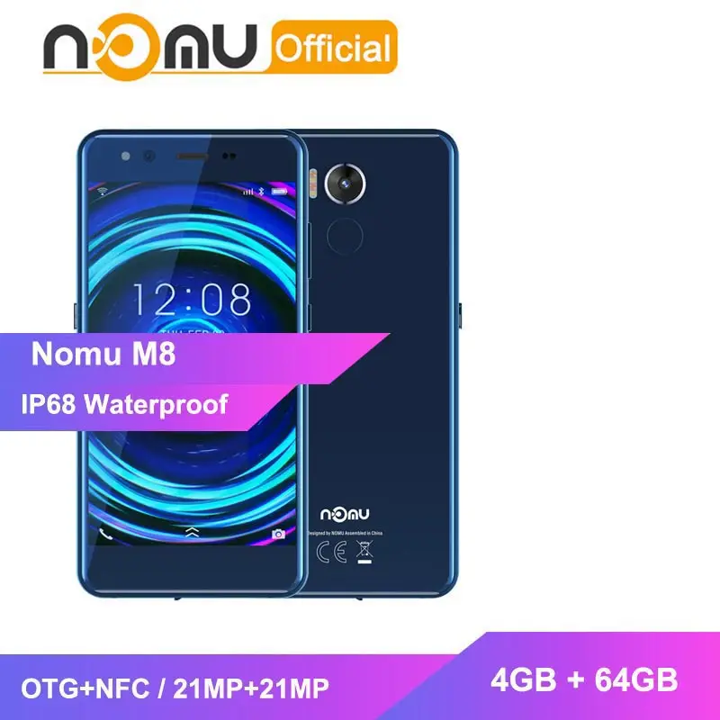 Nomu M8 смартфон с 5 2 дюймовым дисплеем восьмиядерным процессором MTK6750T ОЗУ 4 Гб ПЗУ 64