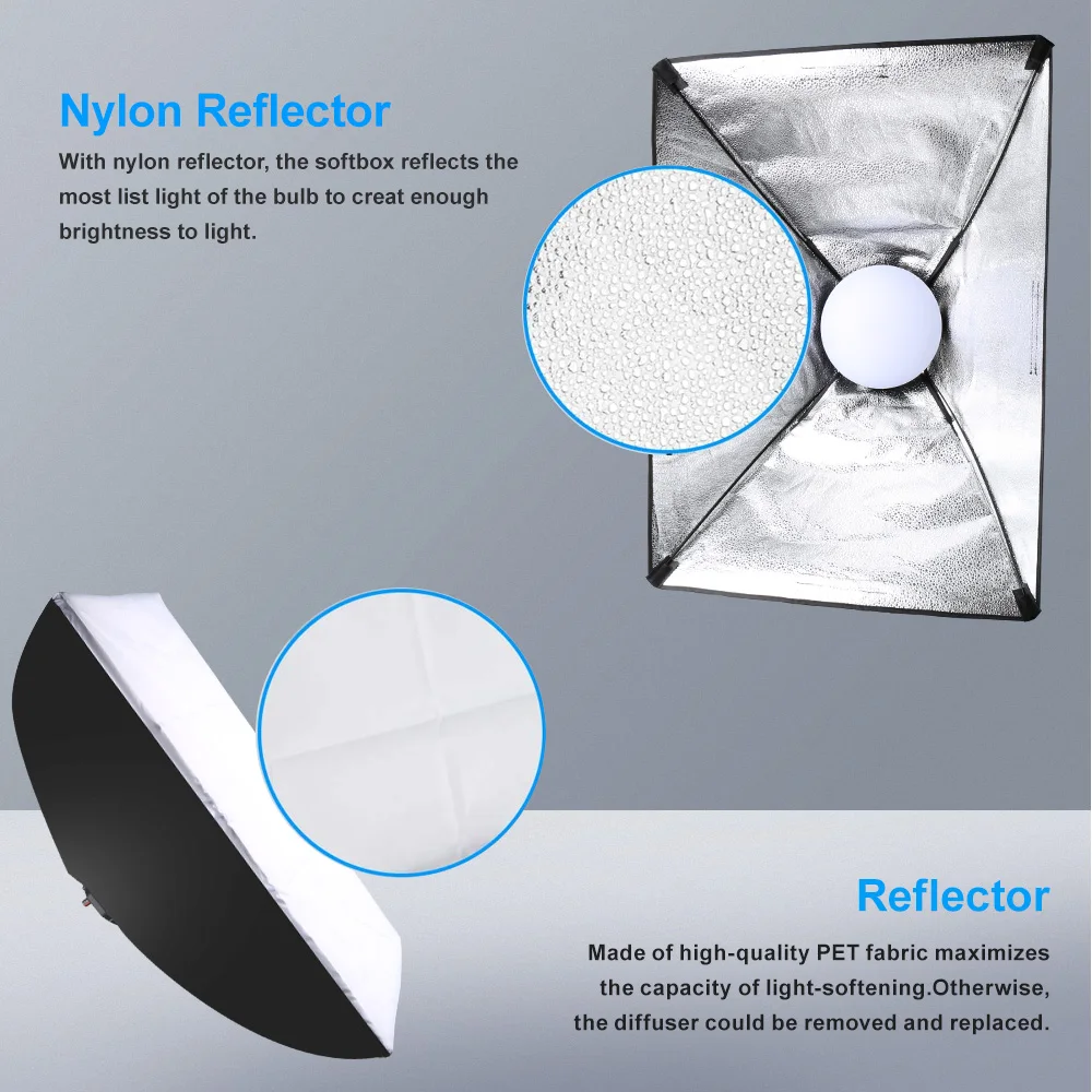 New 3200-5600K Photography Light Soft Box Kit 80W Lamp 2M Tripod Continuous Dimmable Lighting Softbox For Camera Photo Video
