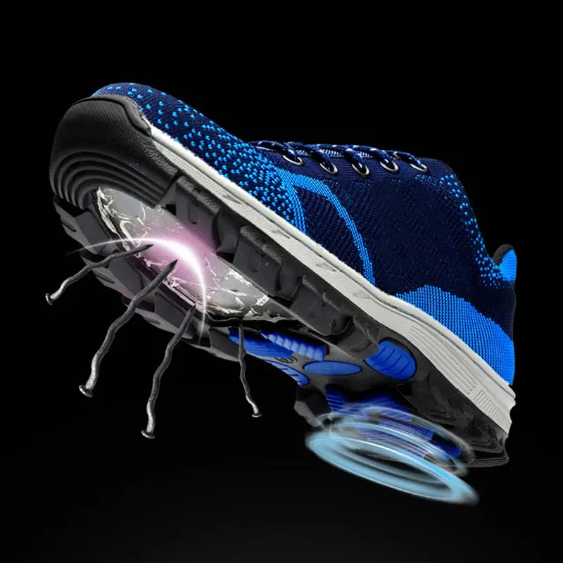 Дышащая Рабочая защитная обувь мужские ботинки новинка 2019 модные сетчатые