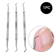 Profissional toe encravado prego lifter arquivo ferramenta de correção dupla extremidade face pedicure ferramenta pé cuidados com as unhas