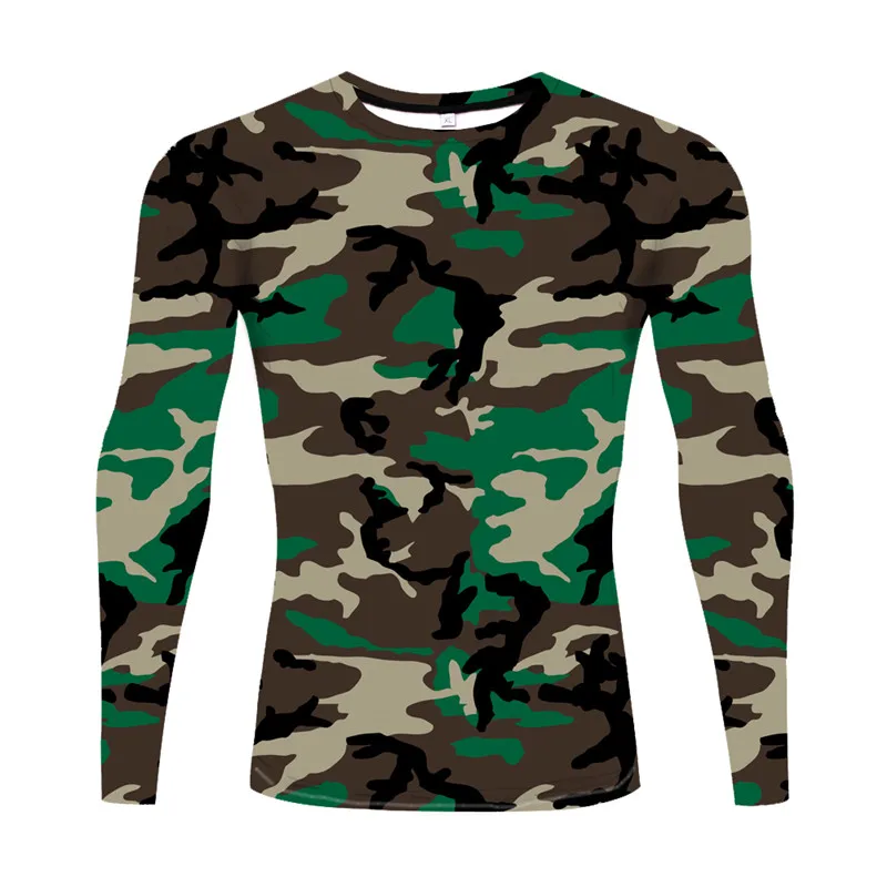 

Brand Clothing New Spring Autumn Men Long Sleeve Tactical Camouflage T-shirt camisa masculina Quick Dry Military Army shirts