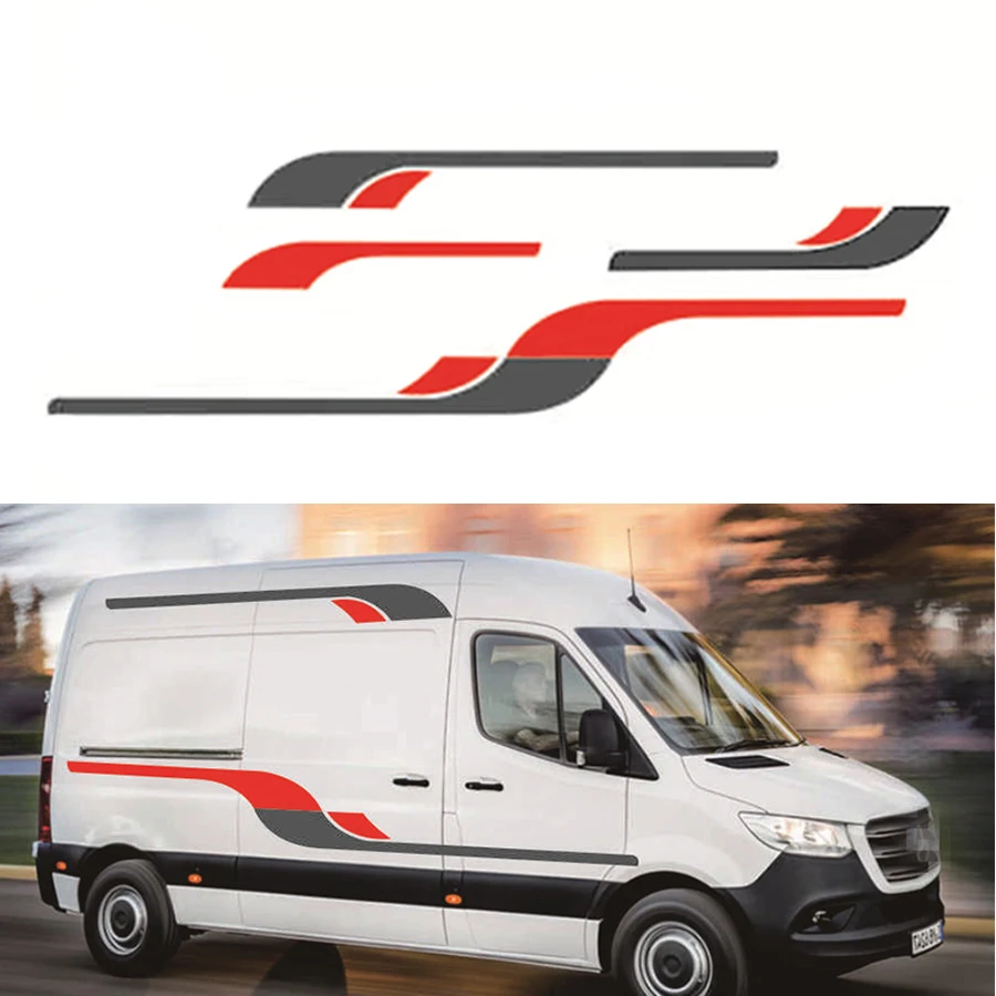 FORD TRANSIT EXLWB GRAPHICS STICKERS STRIPES DECALS CAMPER DAY VAN MOTORHOME