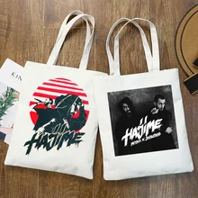 

Hajime MiyaGi Andy Panda Russian Hip Hop Band Hip Hop Graphic Cartoon Print Shopping Bags Girls Fashion Casual Pacakge Hand Bag