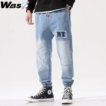 

Wbson 2020 Fashion Ankle-Length Joggers Denim Trousers Male Casual Jeans Pants Men ASCR-K203