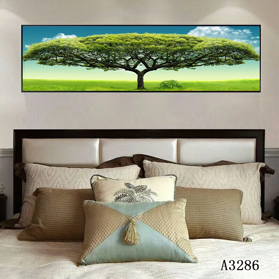 

Modern Abstract Oil Painting Print on Canvas Natural Scenery Tree Forest Canvas Art Printing Wall Art Picture for Home Decor