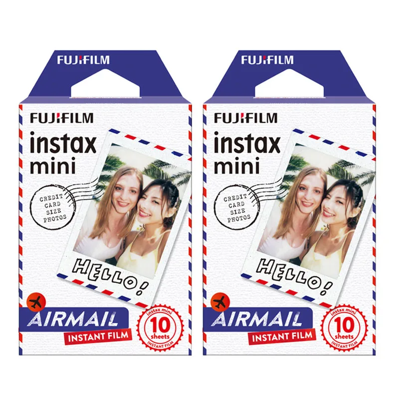 Fujifilm Instax Mini 8 Mini 9 пленка, двойной пакет FUJI мгновенные фотобумаги для мини 9 8 7s 70 90 25 камера SP1 SP2 Liplay принтер - Цвет: 20 Sheets Airmail