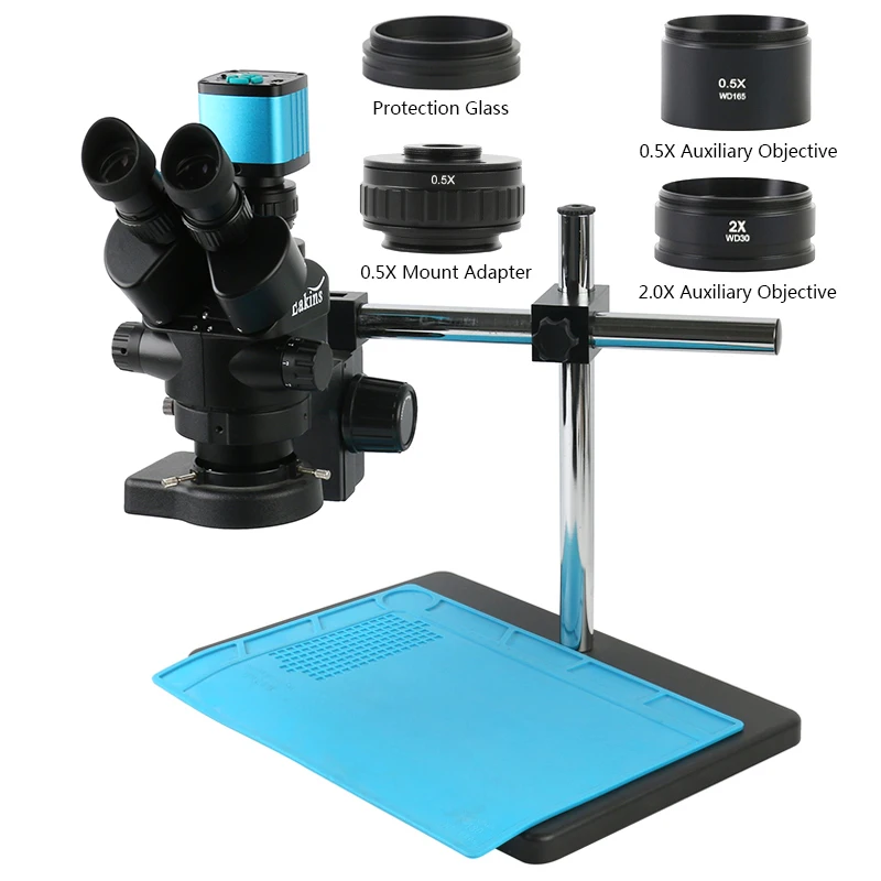 US $254.80 35X 90X Simulfocal Trinocular Stereo Microscope 1080P 48MP 38MP 26MP 20MP 16MP HDMI USB Industrial Video Microscope Camera