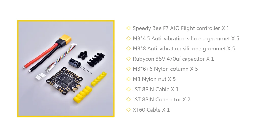 Speedy Bee F7 AIO Контроллер полета поддержка 4 в 1 ESC для FPV гоночный Дрон