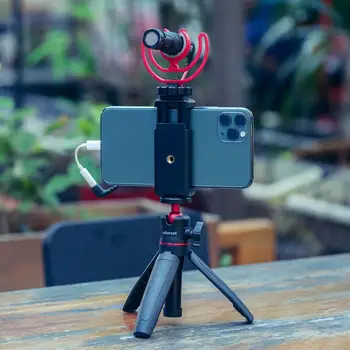 

Ulanzi MT-08 DSLR SLR Phone Vlog Tripod Cold Shoe Phone Mount Holder for Microphone LED Light Mini Tripod for Sony A6400 A6300