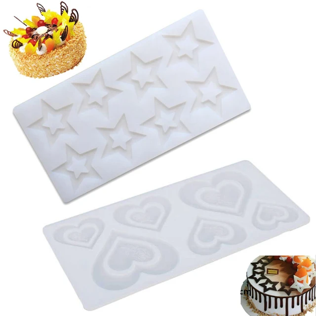 Virág Szívorta Díszítő Szerszámok Diy 3D Csillag Alakú Szilikon Penész Cupcake Csokoládé Dekoráció Muffin Serpenyő Sütő Sablon