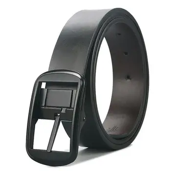 

Genuine Men's Belt Fashion Genuine Leather Pin Buckle Belt Men's Cowhide Youth Leisure Business Hot Selling Jeans Belt 100-125cm