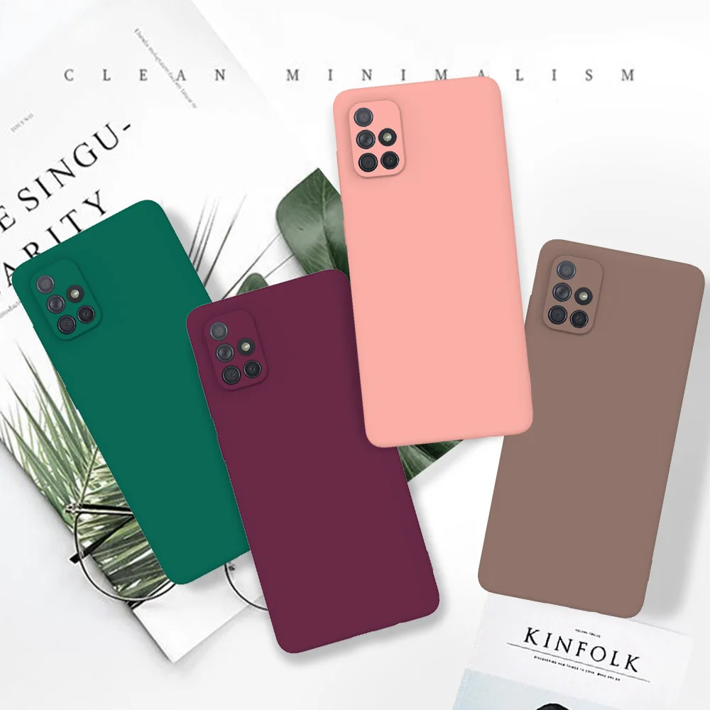 Мягкий силиконовый чехол для Samsung Galaxy A51 A71 A81 A91 A01 A21 A10 A20 A30 A40 A50 A60 A70 A80 цветные
