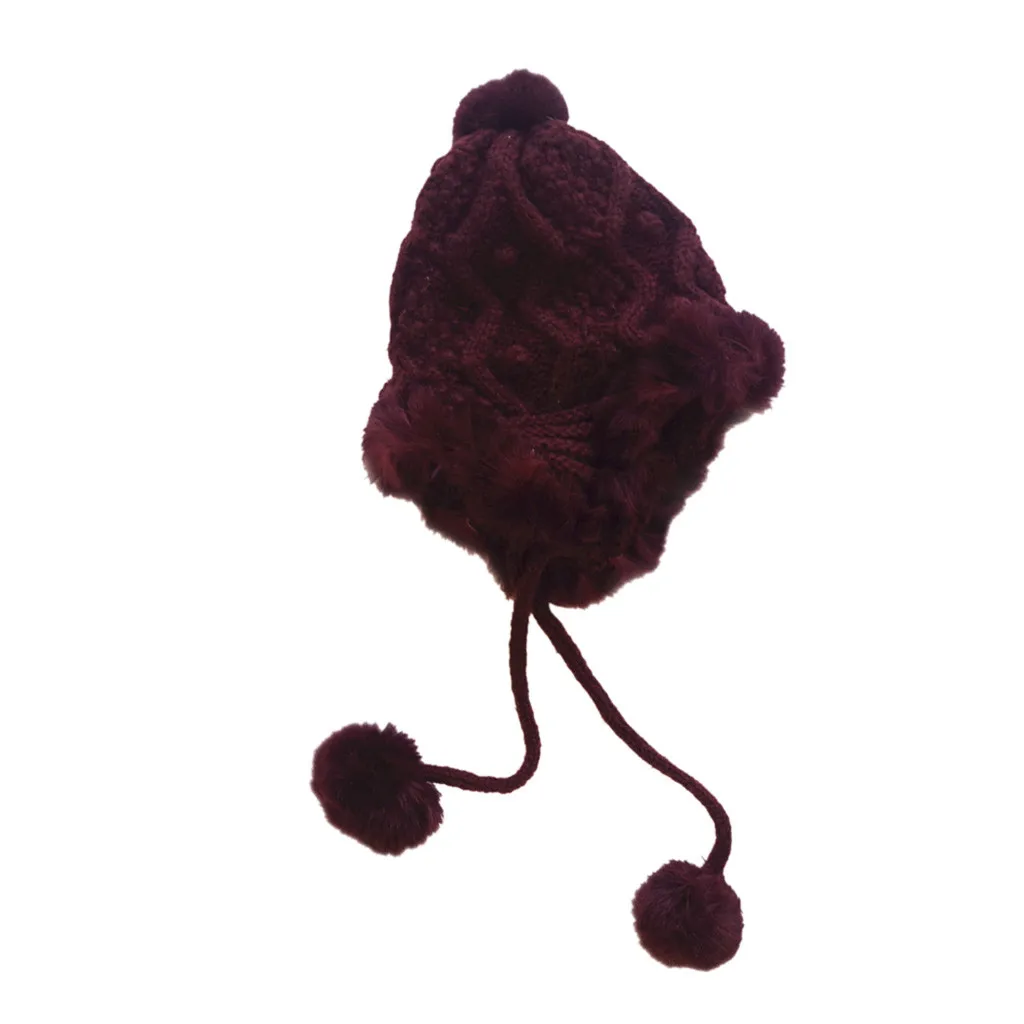 Шапка женская шапка мужская шапка gorros mujer invierno Для женщин зимне наушники шапка твердый, подвесной Pom Шапки утепленная теплая женская шапка