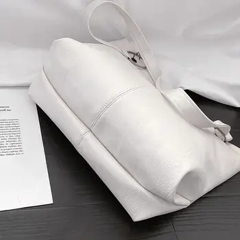 

PU Leather Women Crossbody Bag Casual Adjustable Shoulder Messenger Bag Simple Large Capacity Girl Shopping Handbags