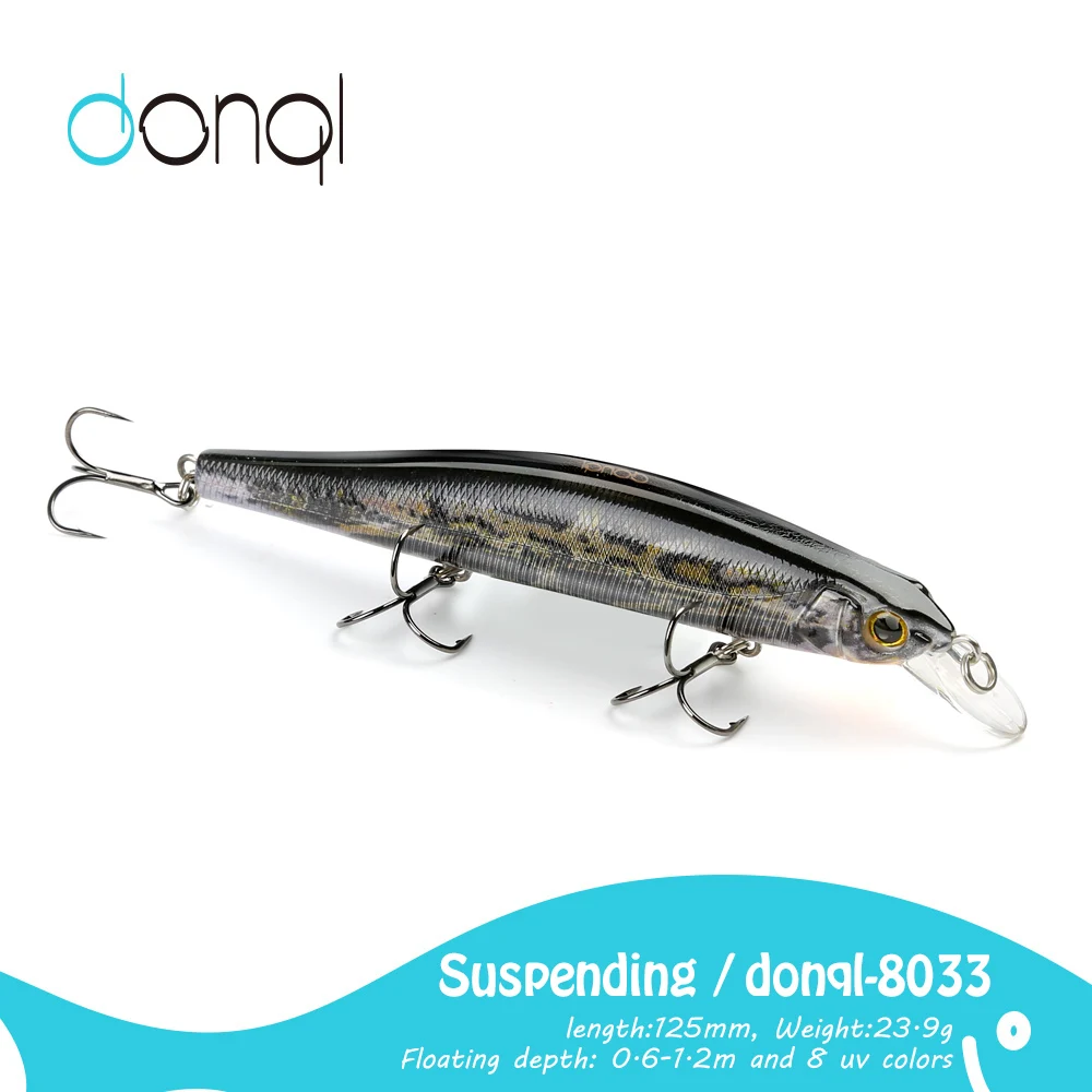 DONQL 1Pcs Minnow Fishing Lure 125mm 2.9g wobbler Jiging Crankbait For Winter Fishing Carp Artificial Hard Bait Treble Fish Hook1 (1)