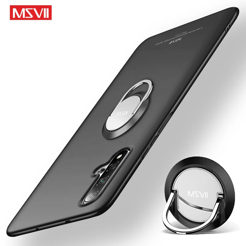 Матовый чехол из поликарбоната MSVII для Huawei Nova 5 Pro с кольцом держателем 5T 5Z Nova5
